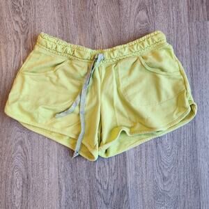 C9 by CHAMPION Women's Small Jersey Knit ShortShorts Lime Green Drawstring waist